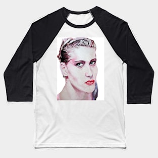 Glamorous Woman Watercolor Painting Baseball T-Shirt